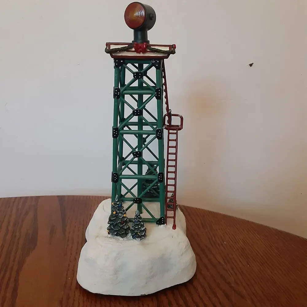 Vtg Hawthorne Village Aircraft Beacon Holiday Towers Train Accessory Tested